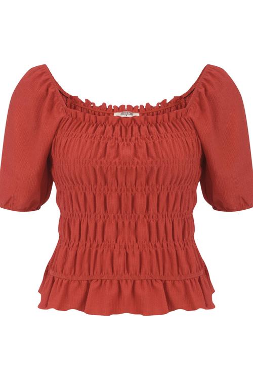  BÜZGÜLÜ DÜŞÜK OMUZ BLUZ