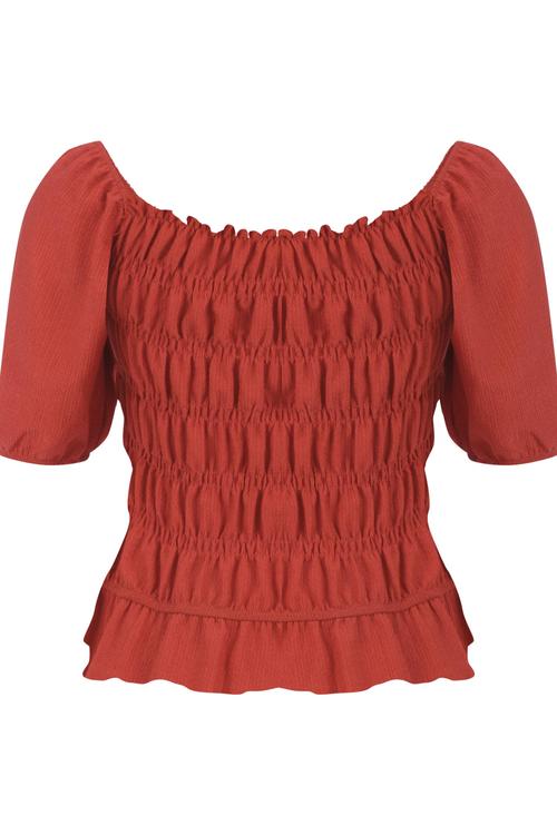  BÜZGÜLÜ DÜŞÜK OMUZ BLUZ