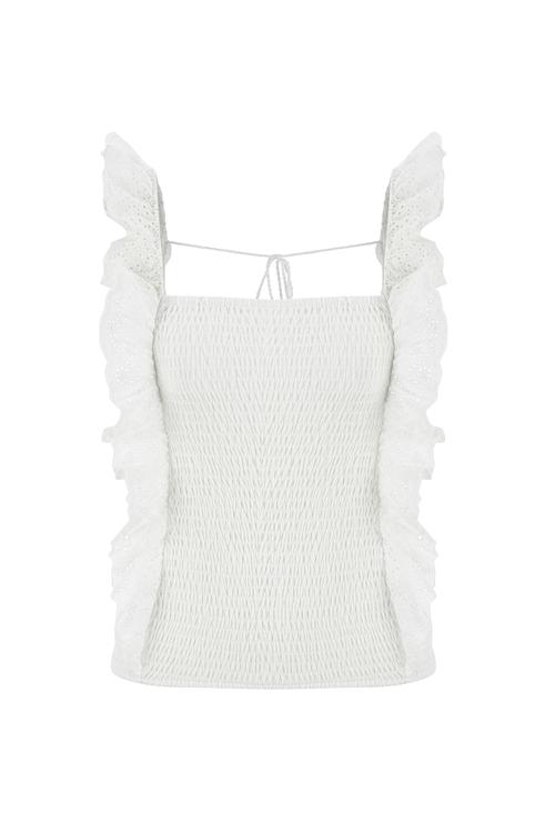  FİSTO DETAYLI GİPELİ BLUZ