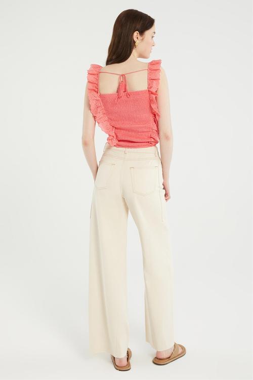  FİSTO DETAYLI GİPELİ BLUZ