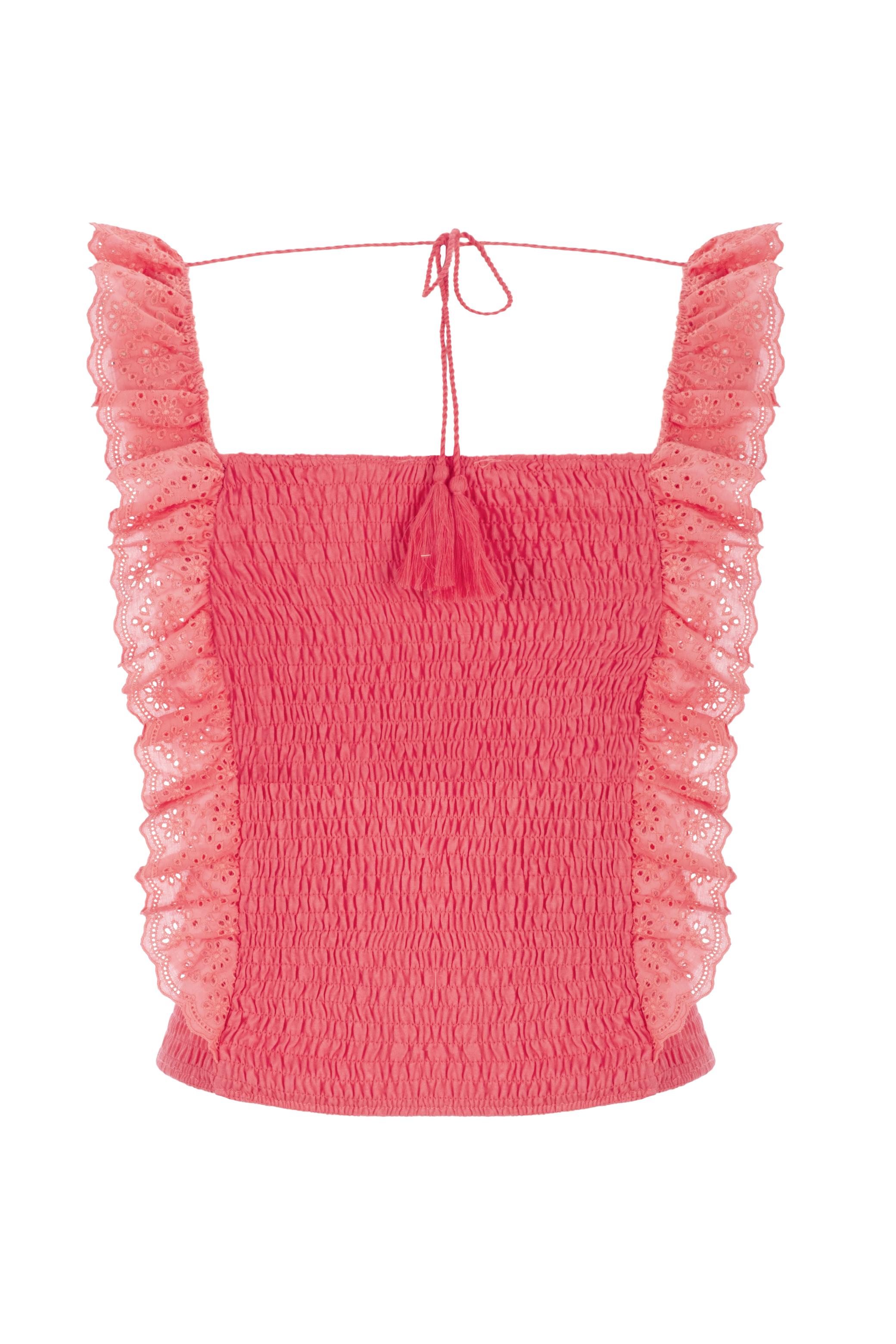 FİSTO DETAYLI GİPELİ BLUZ