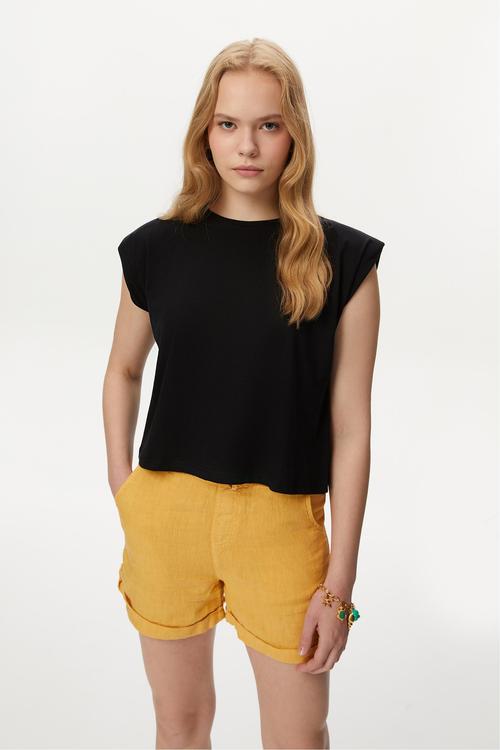  VATKALI BİSİKLET YAKA KOLSUZ T-SHIRT