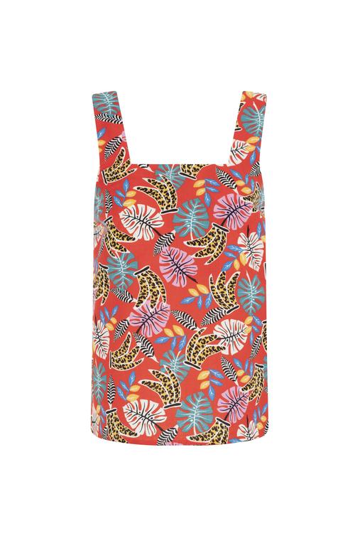  ÇİÇEK DESENLİ ASKILI BLUZ