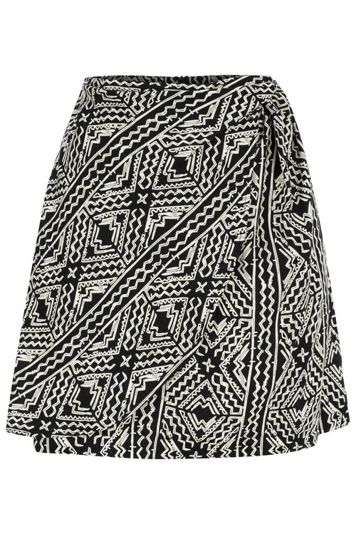  ETNİK DESENLİ DÜZ KESİM MİNİ ETEK