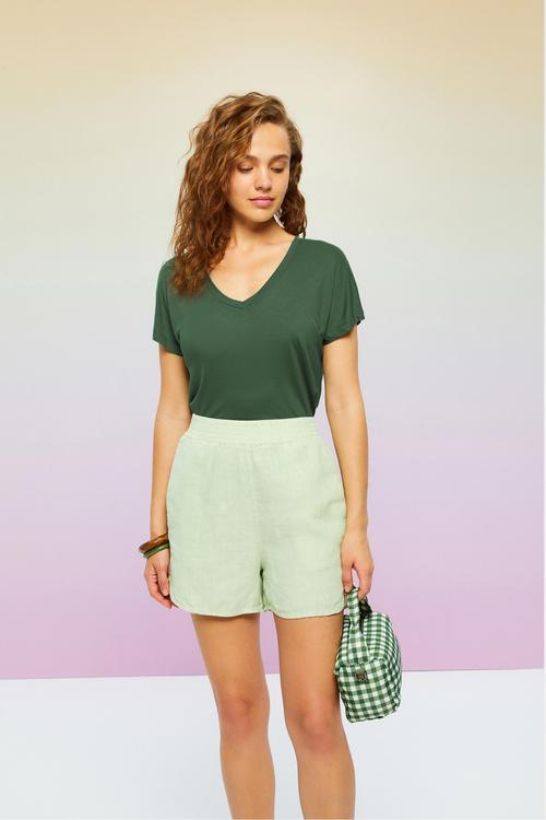  V YAKA BASIC T-SHIRT