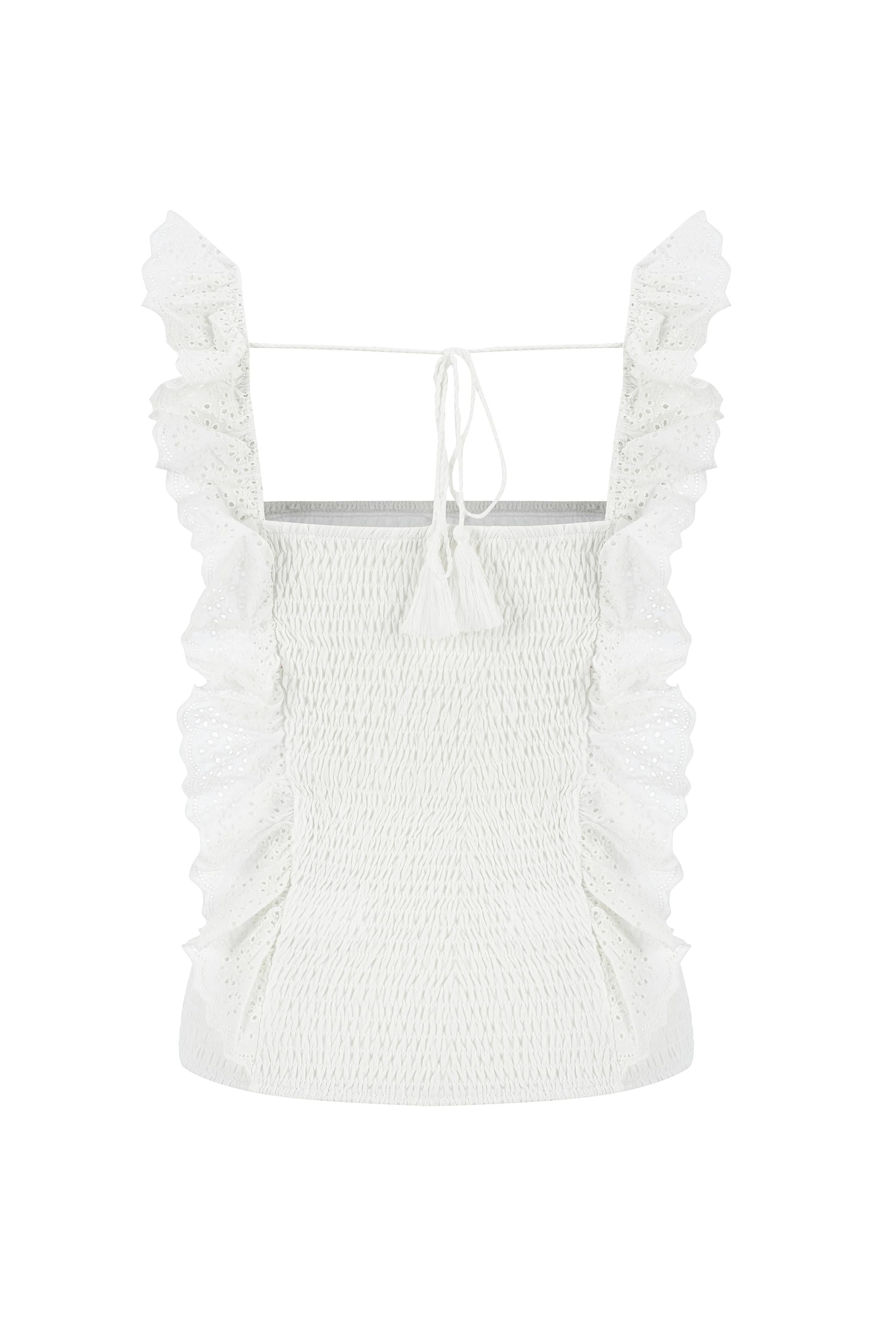 FİSTO DETAYLI GİPELİ BLUZ