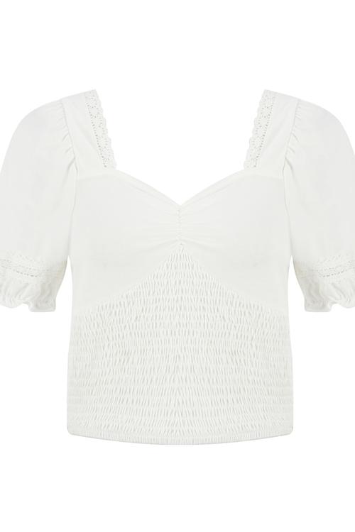  GİPELİ DANTEL DETAYLI BLUZ