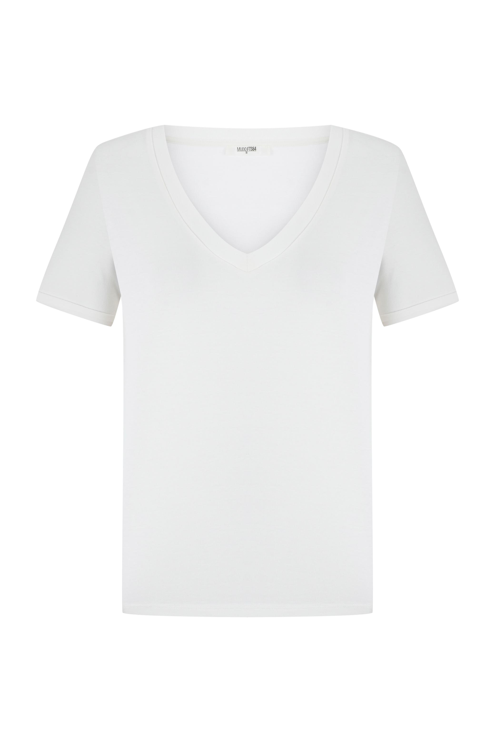 V YAKA KISA KOLLU BASIC T- SHIRT