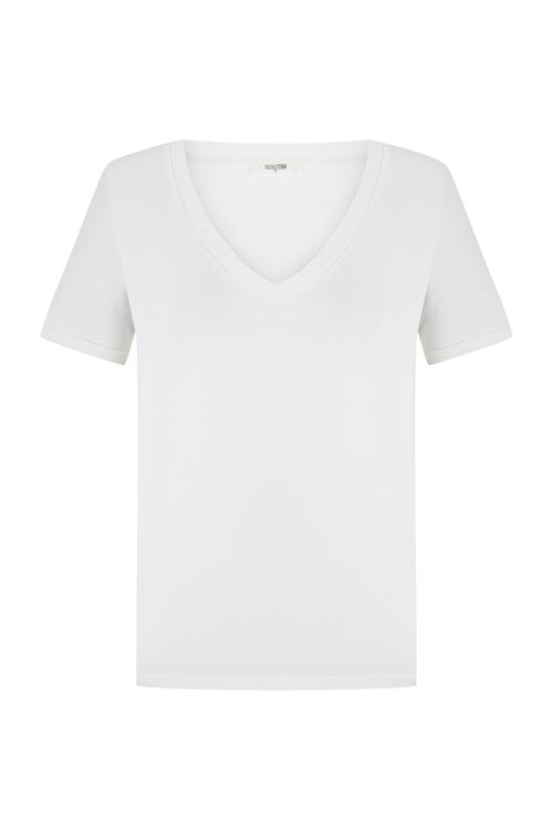  V YAKA KISA KOLLU BASIC T- SHIRT