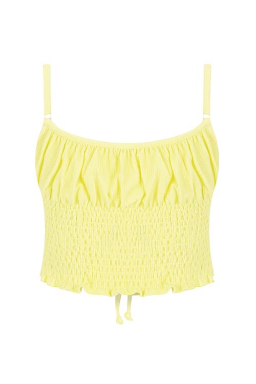  İNCE ASKILI GİPELİ CROP BLUZ