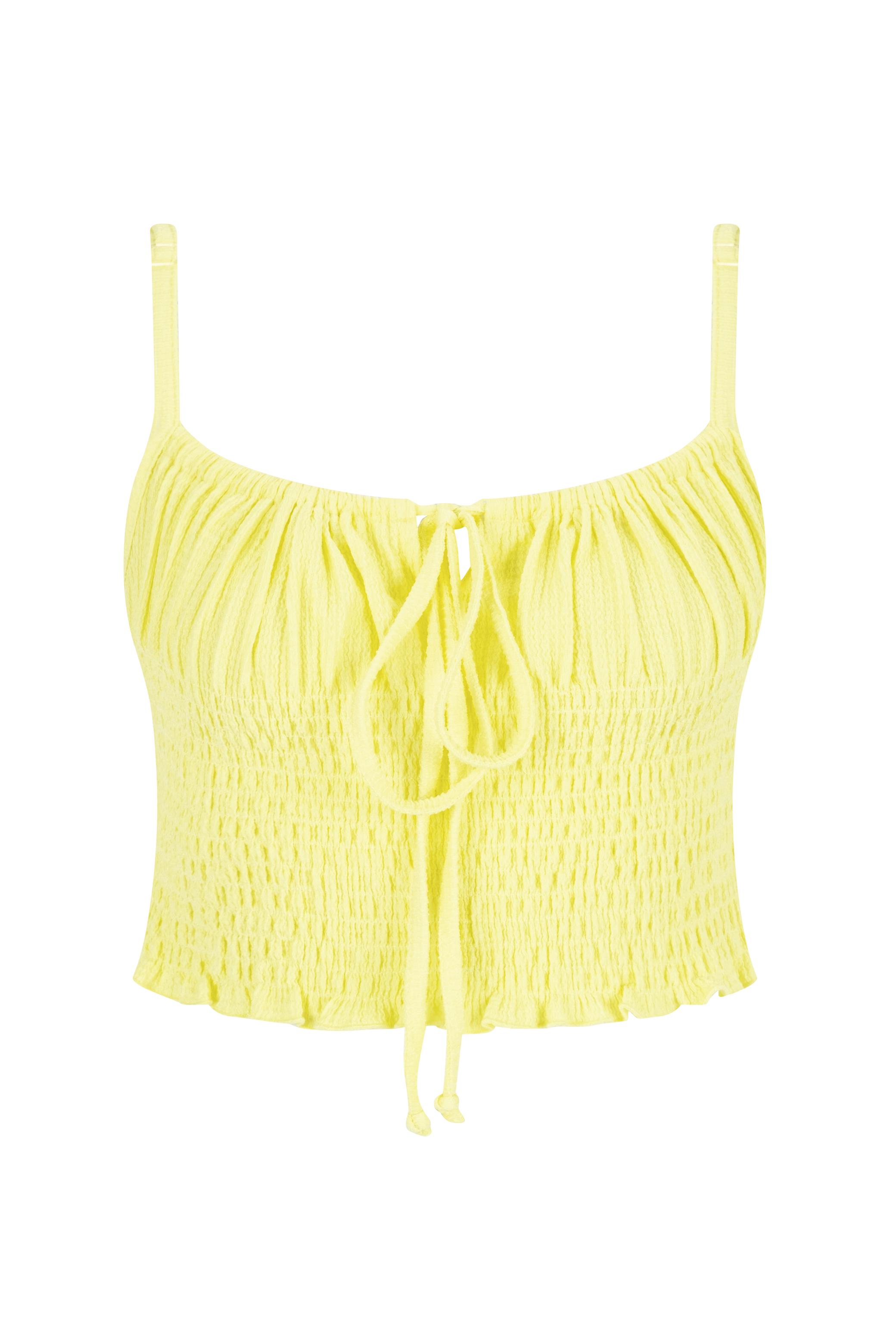 İNCE ASKILI GİPELİ CROP BLUZ