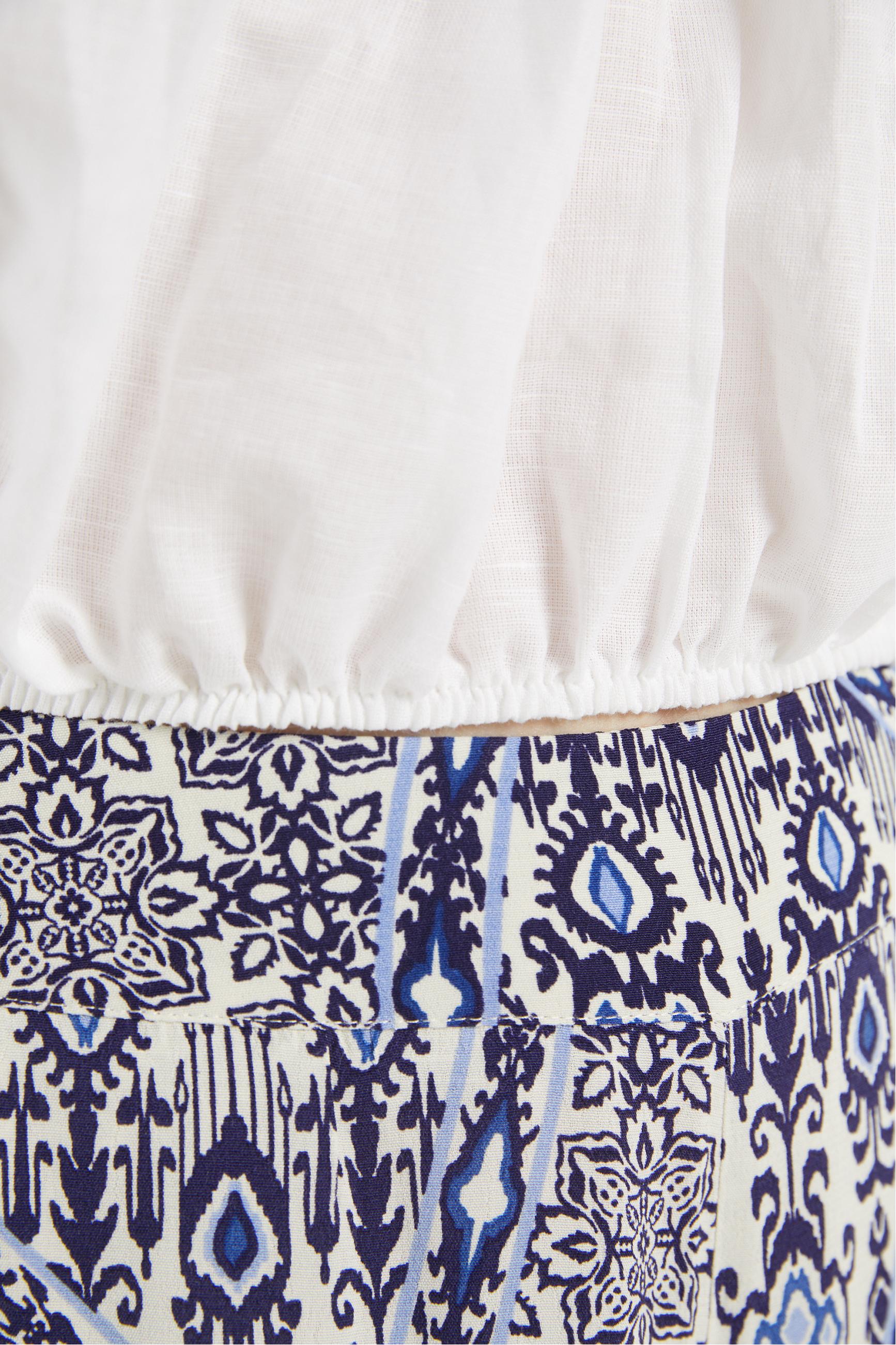 V YAKA KARPUZ KOL BLUZ