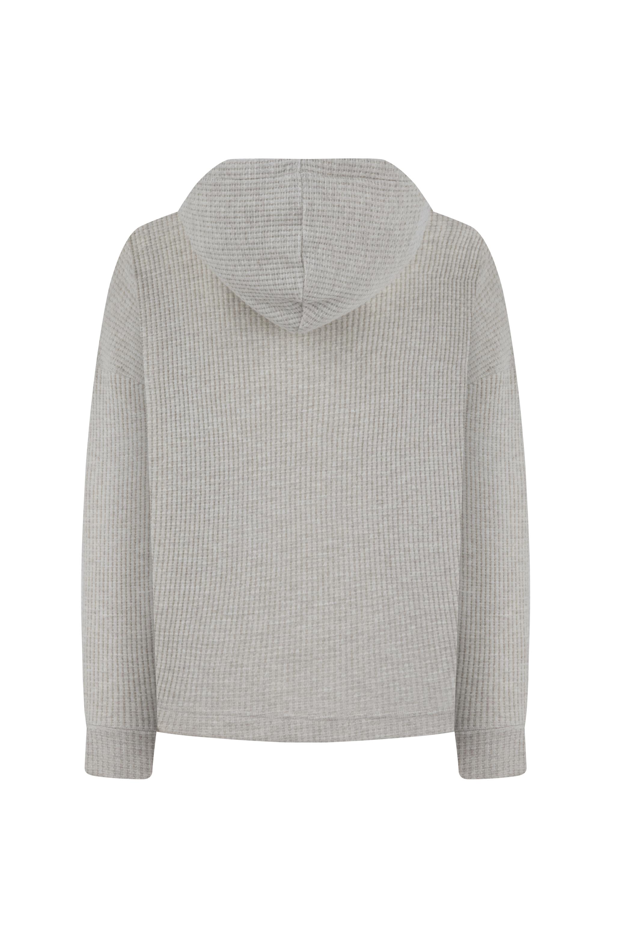 KAPÜŞONLU DOKULU SWEATSHIRT