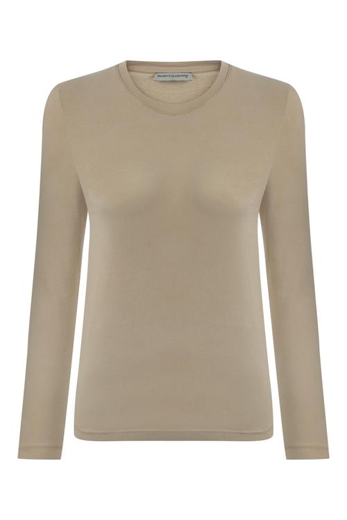  BİSİKLET YAKA UZUN KOLLU  BASIC T-SHIRT