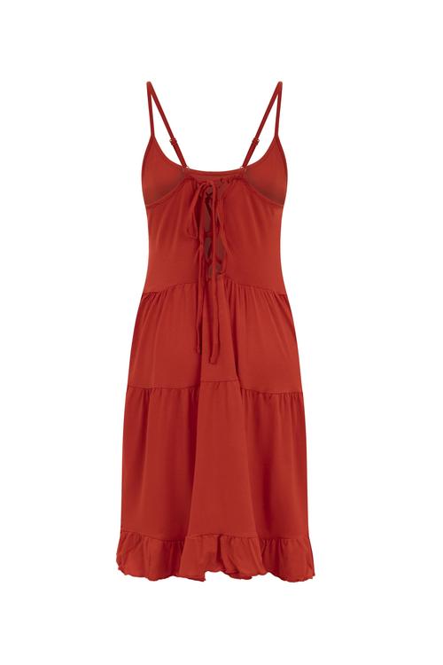  İNCE ASKILI MİNİ KLOŞ ELBİSE