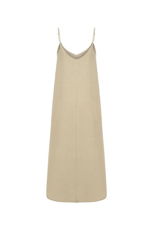  ASKILI UZUN KETEN ELBİSE