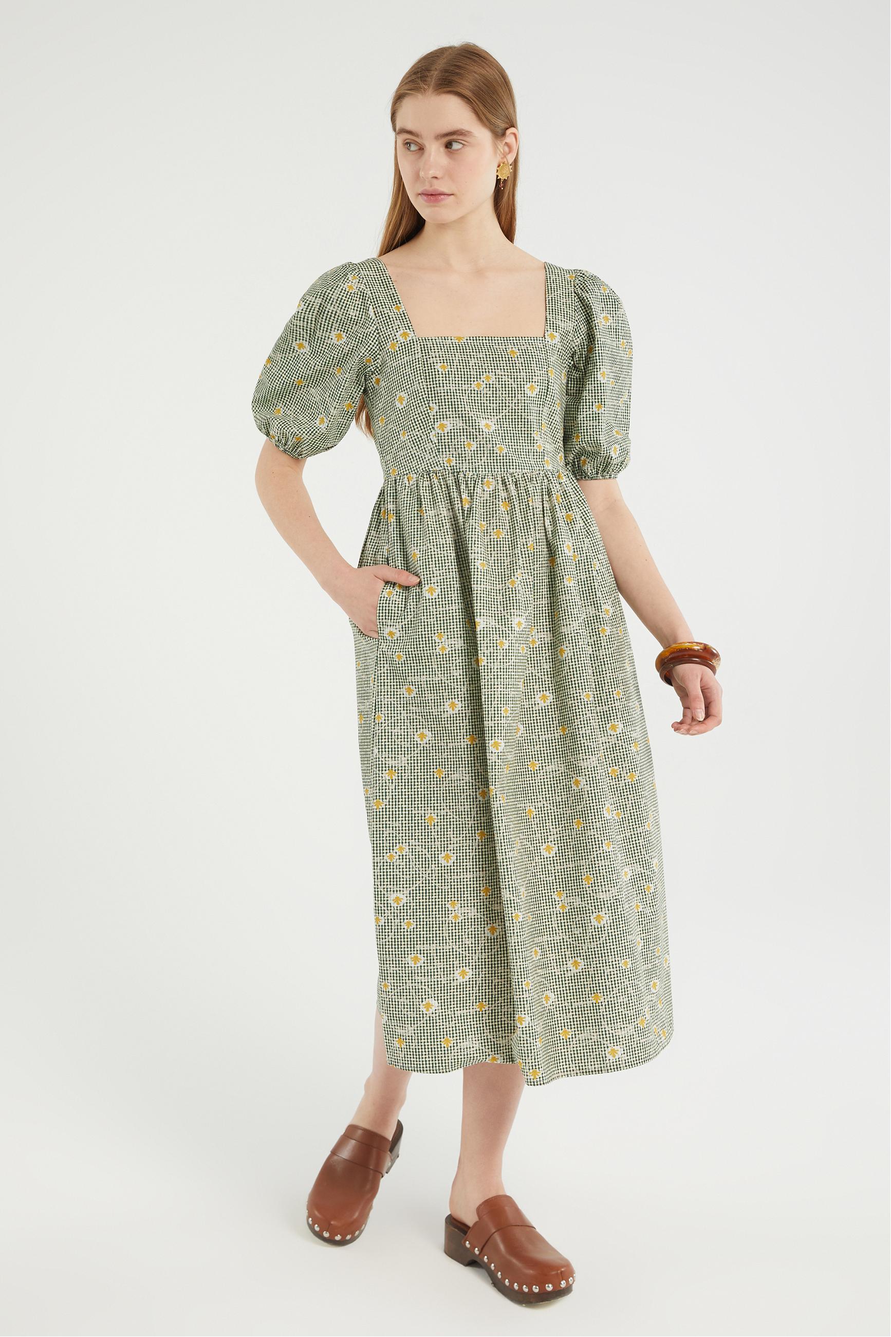 BALON KOL EKOSELİ MİDİ ELBİSE