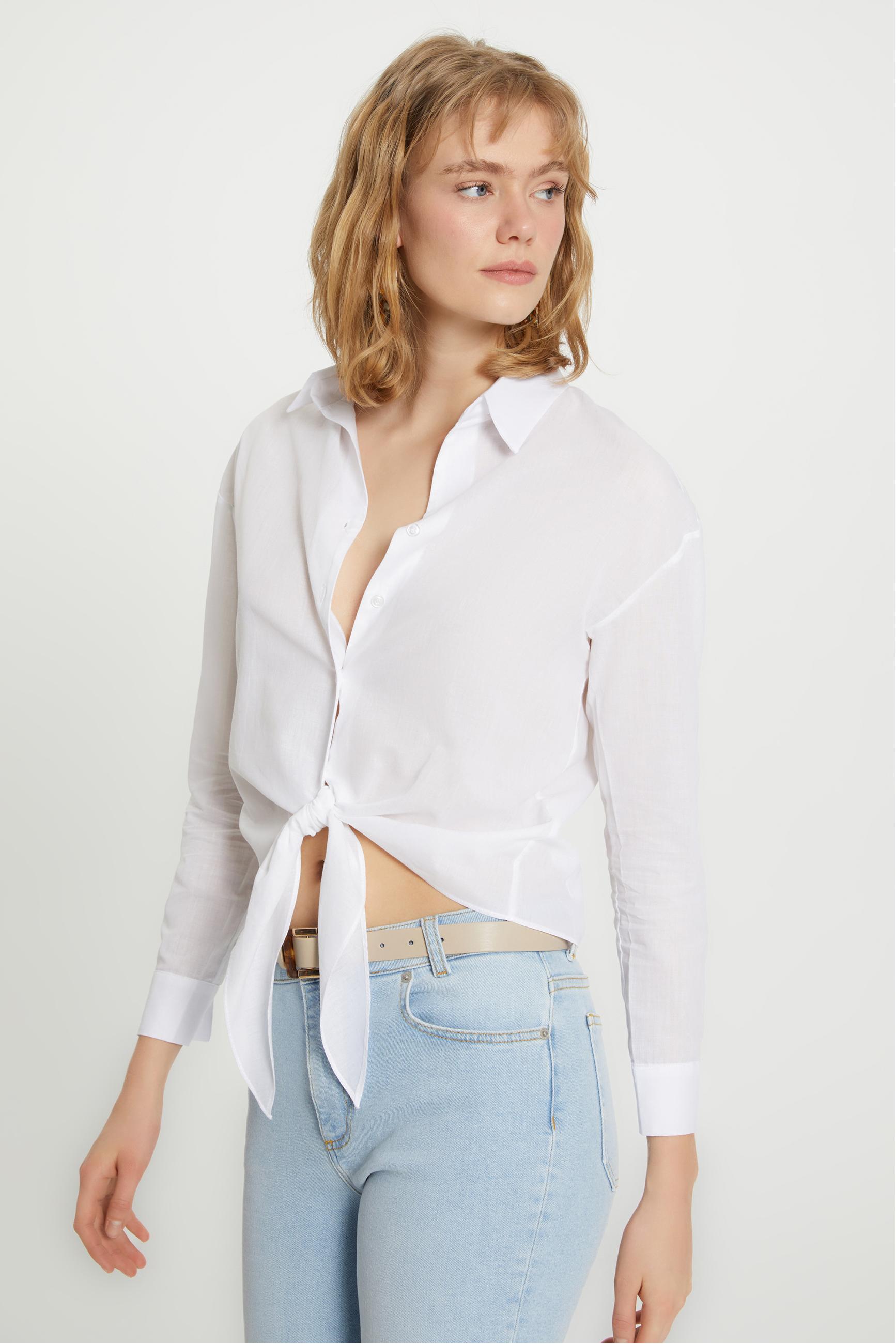 BELİ BAĞLAMALI SMART GÖMLEK