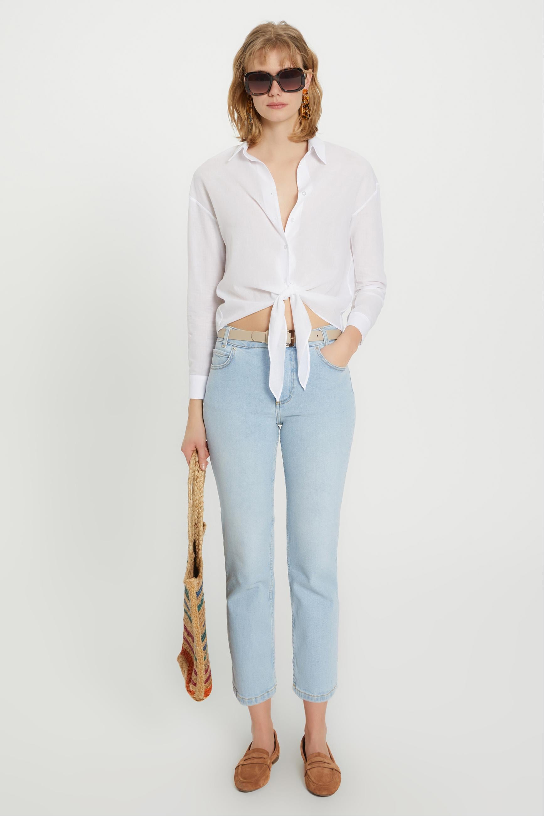 BELİ BAĞLAMALI SMART GÖMLEK