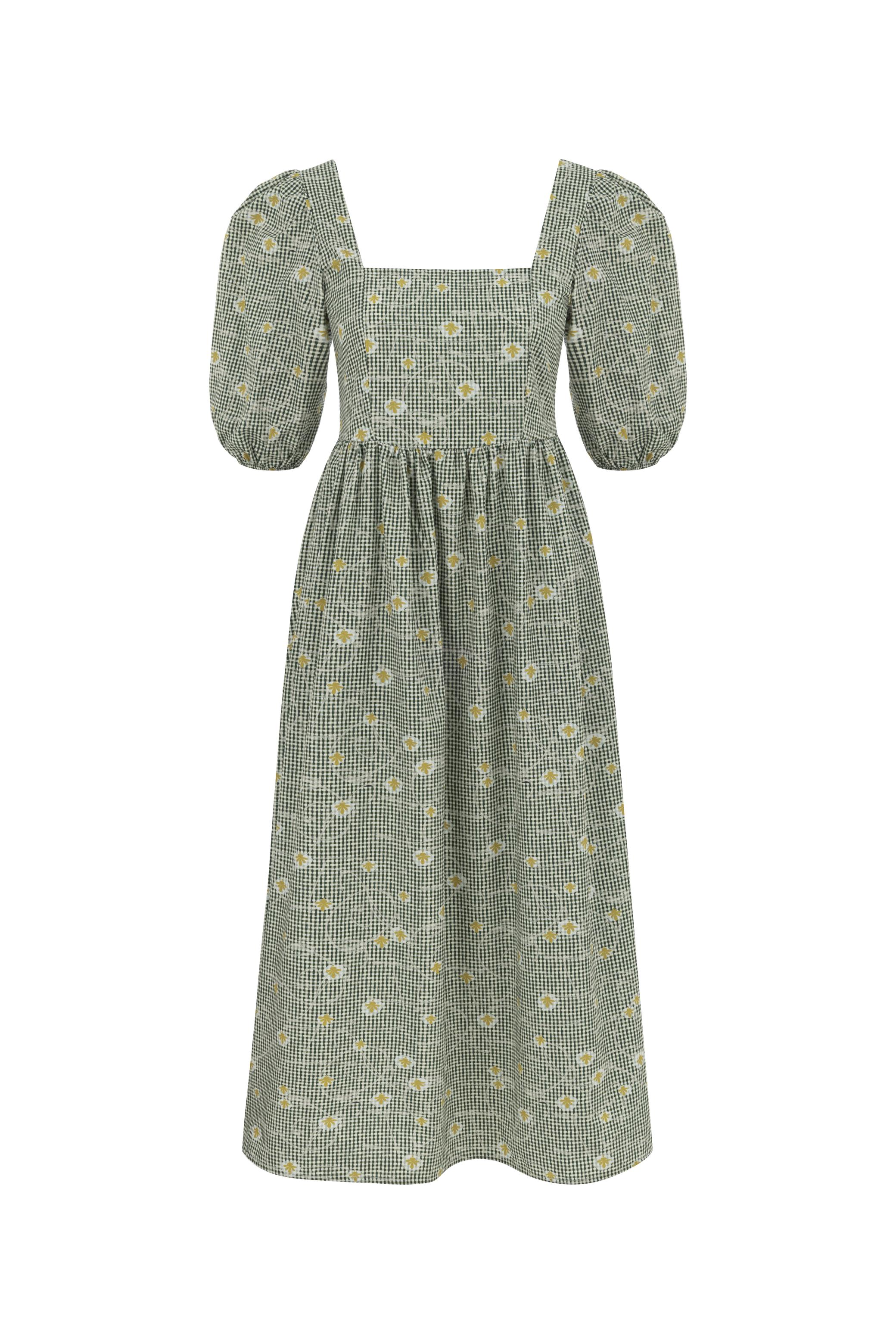 BALON KOL EKOSELİ MİDİ ELBİSE