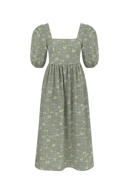  BALON KOL EKOSELİ MİDİ ELBİSE