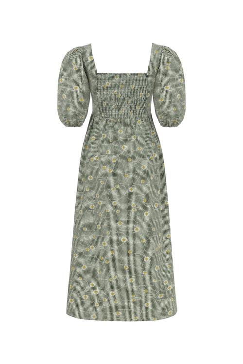  BALON KOL EKOSELİ MİDİ ELBİSE