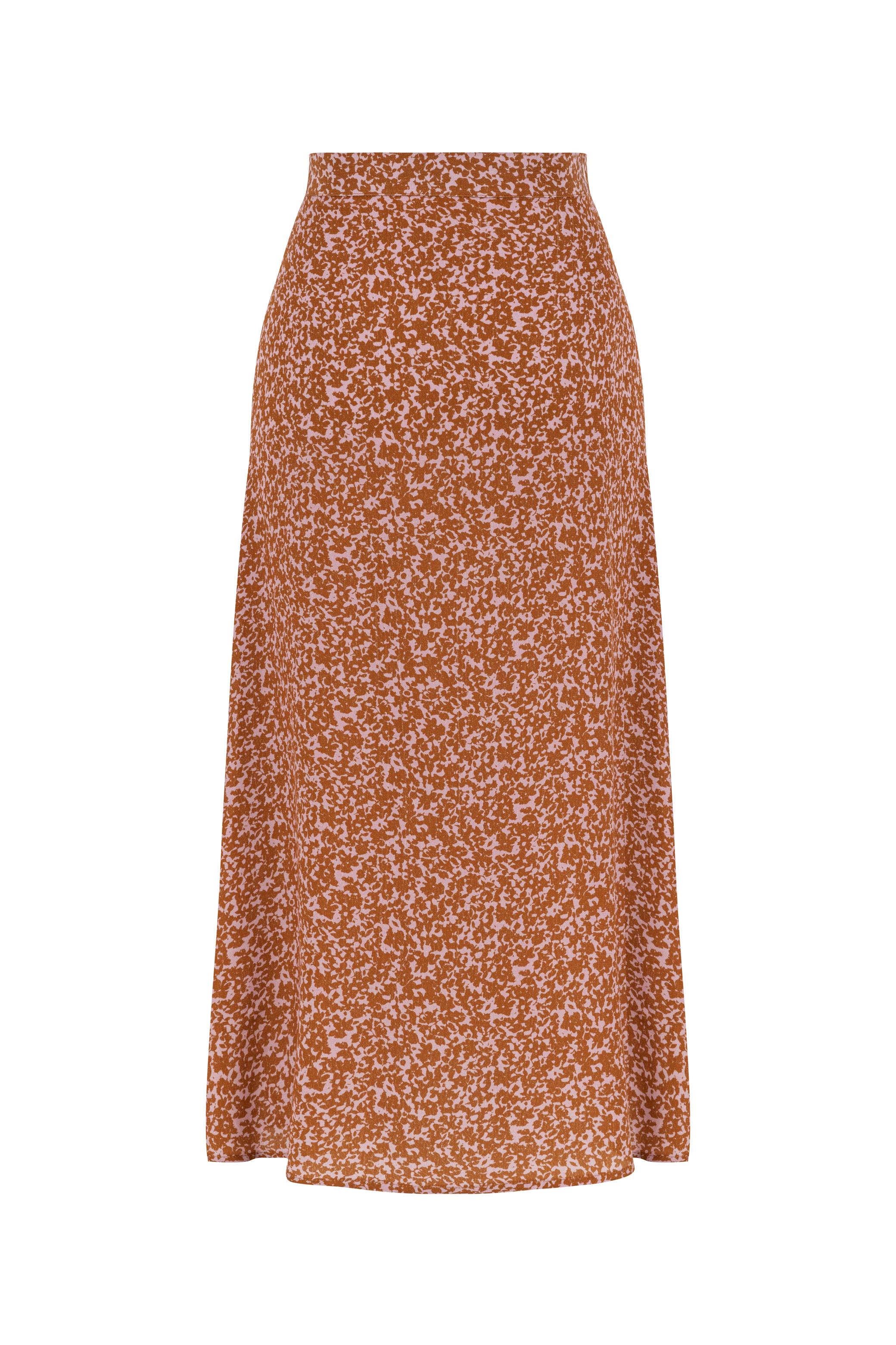 ÇİÇEK DESENLİ MİDİ ETEK