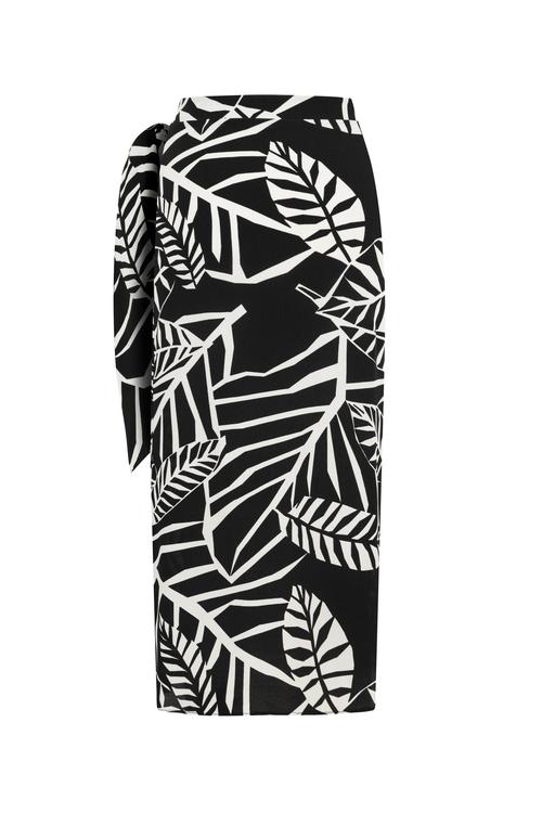  DESENLİ KRUVAZE KESİM MİDİ ETEK