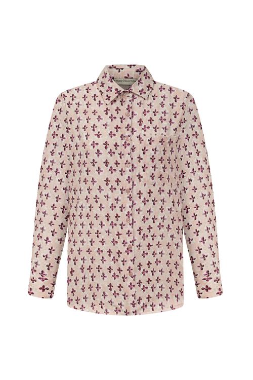  ÇİÇEK DESENLİ RAHAT KESİM GÖMLEK