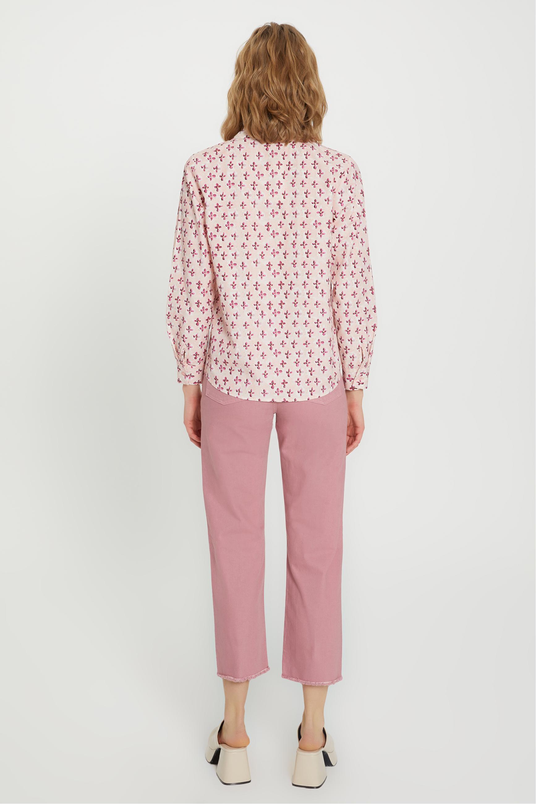 ÇİÇEK DESENLİ RAHAT KESİM GÖMLEK