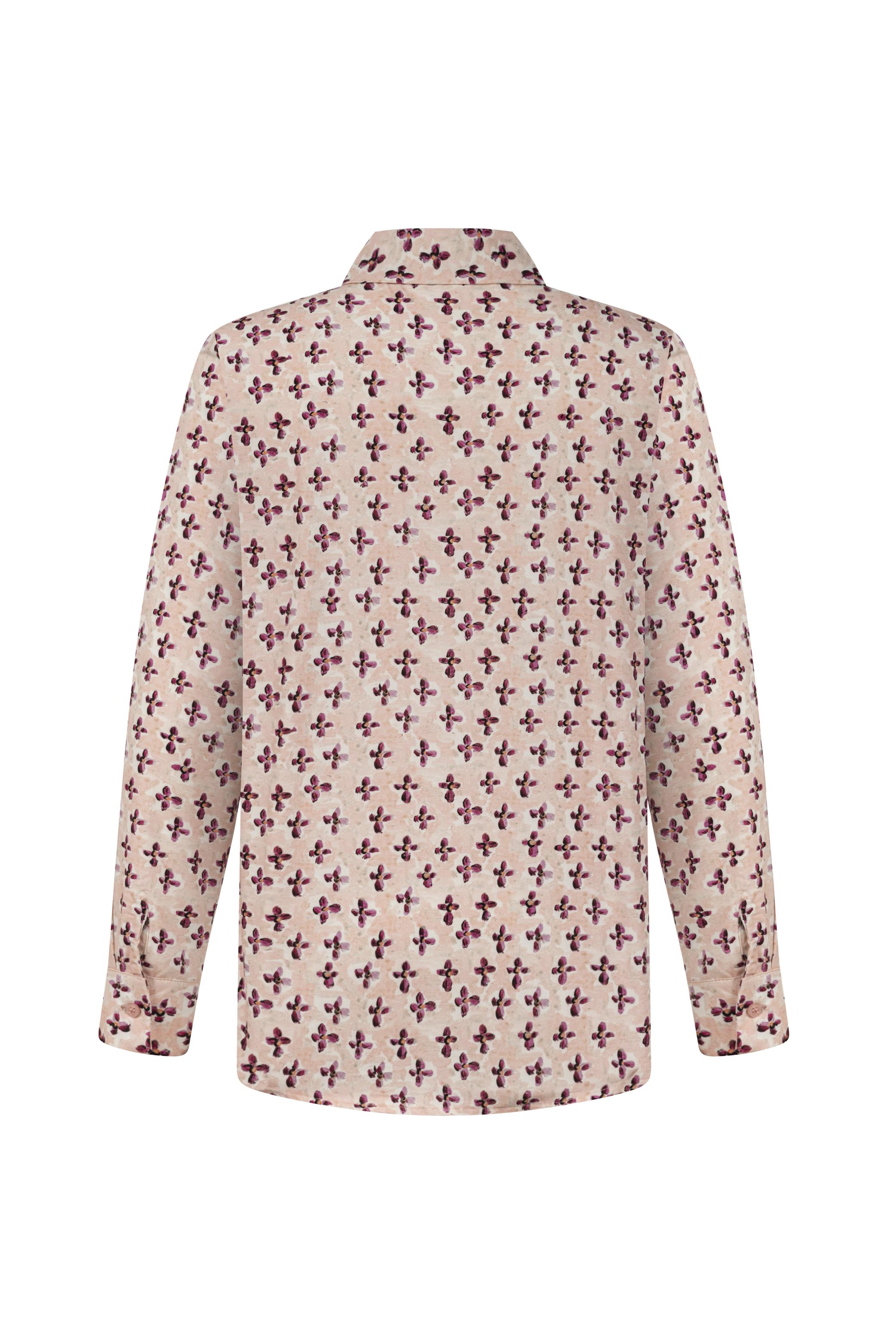 ÇİÇEK DESENLİ RAHAT KESİM GÖMLEK