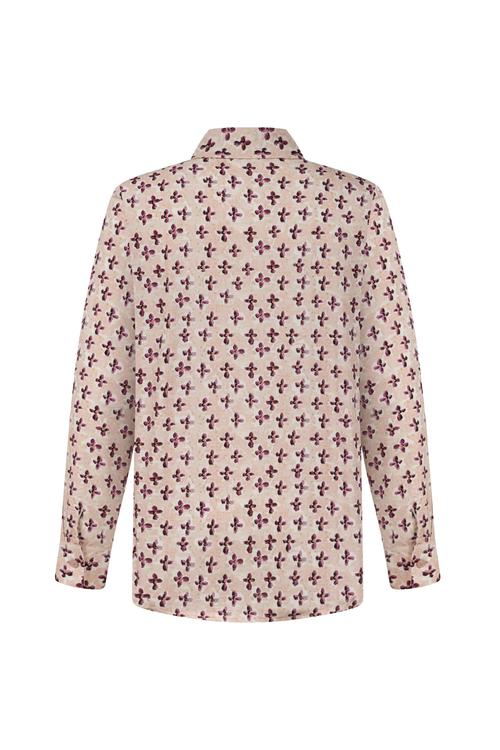  ÇİÇEK DESENLİ RAHAT KESİM GÖMLEK