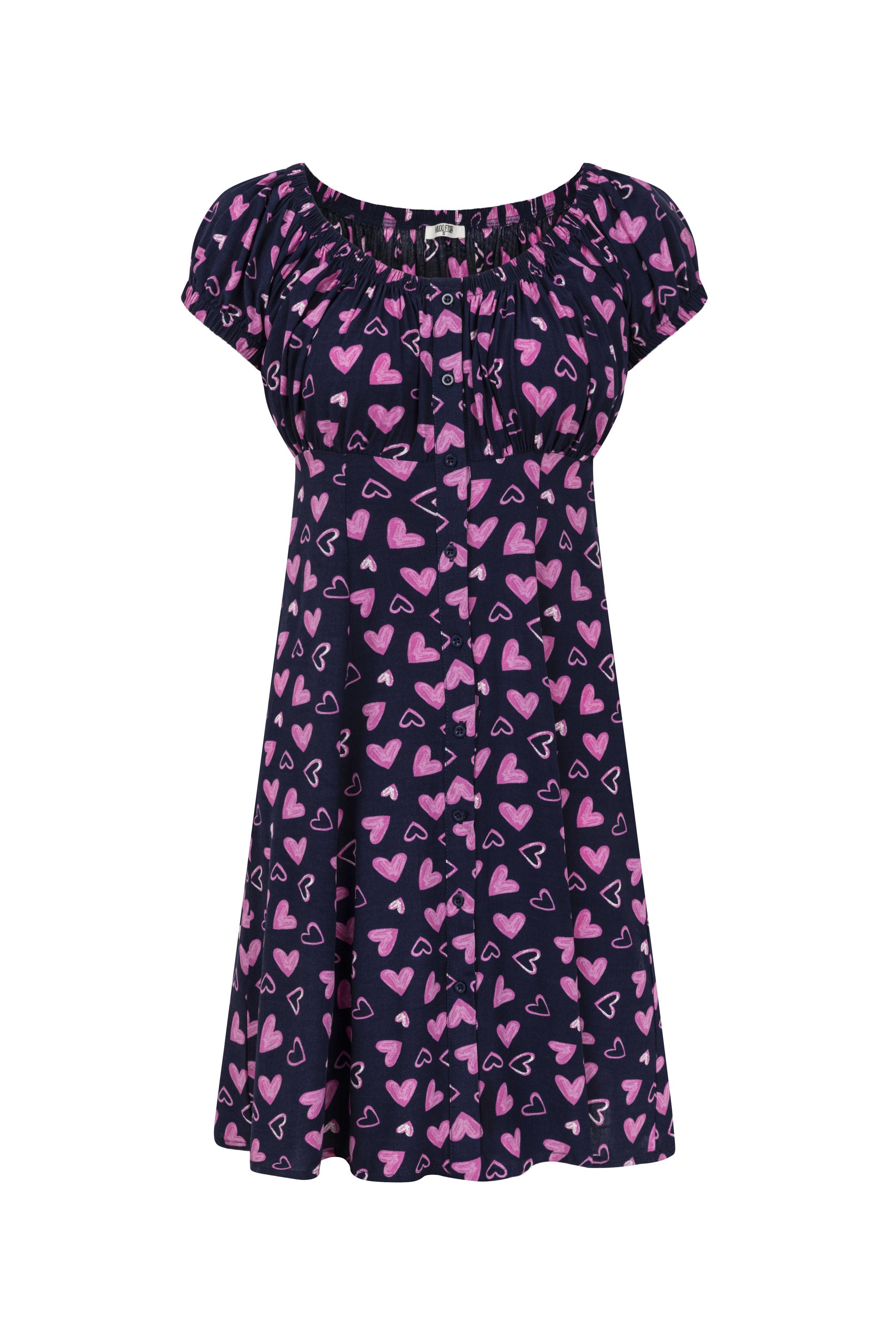 BASKILI CARMEN YAKA MİNİ ELBİSE