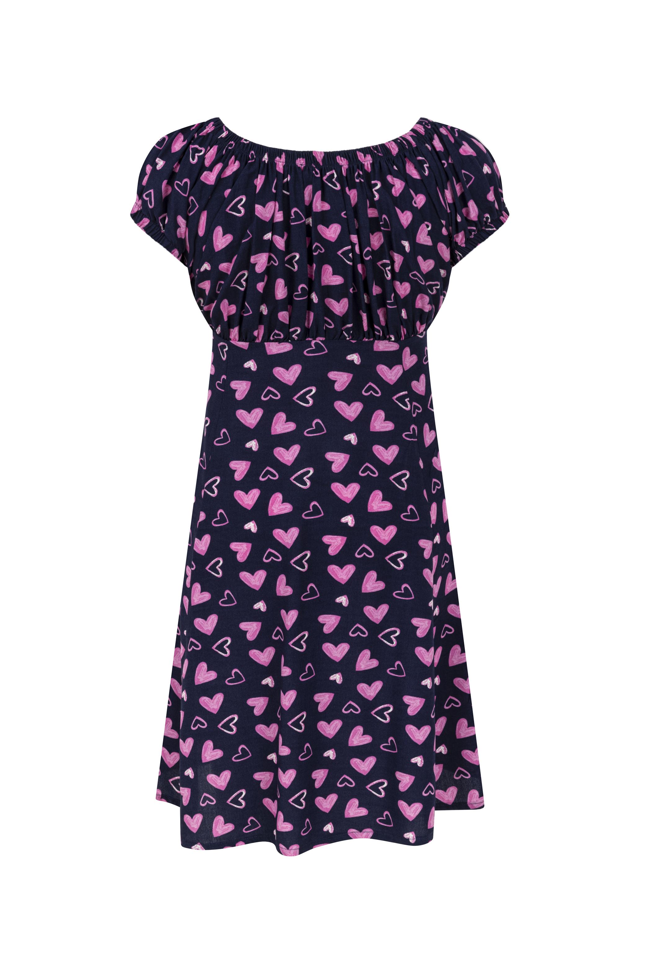 BASKILI CARMEN YAKA MİNİ ELBİSE