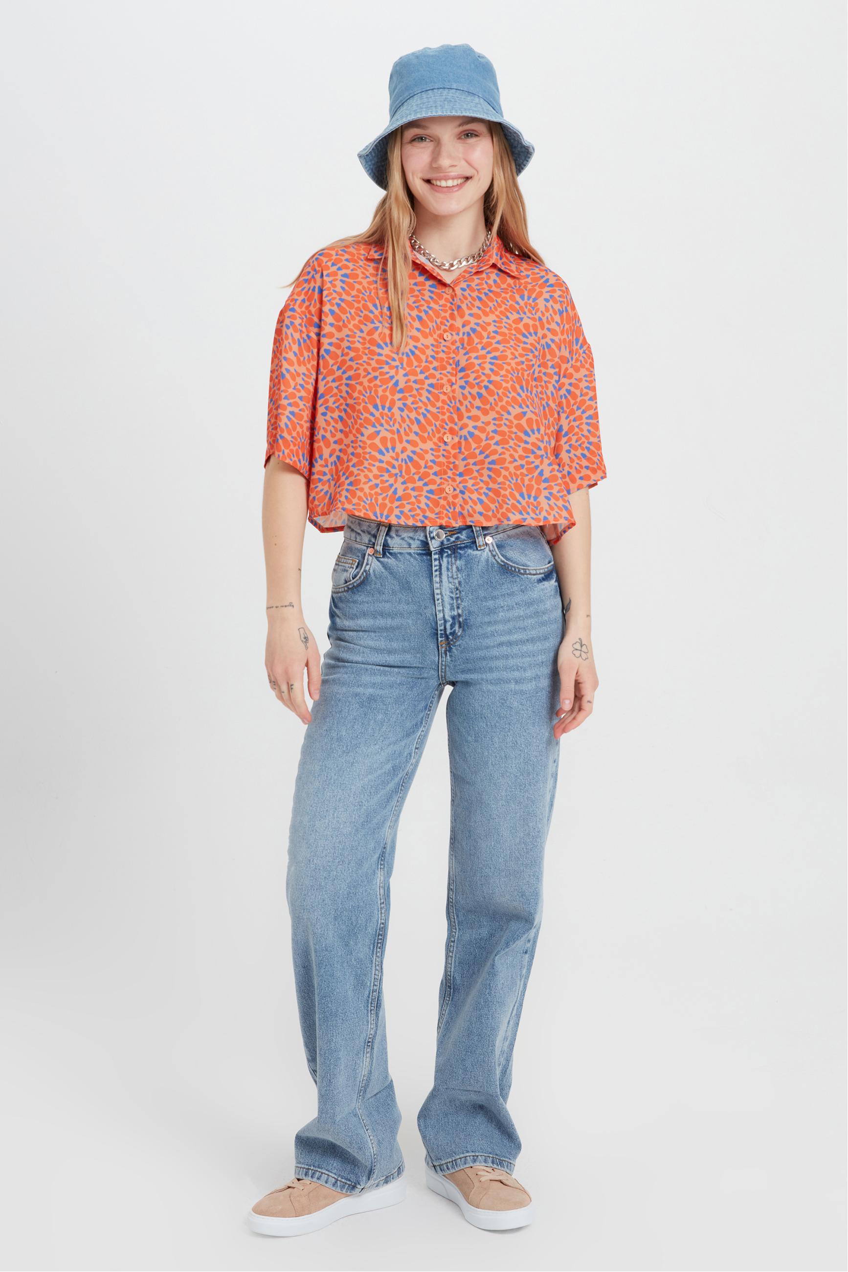 ÇİÇEK DESENLİ SMART BLUZ