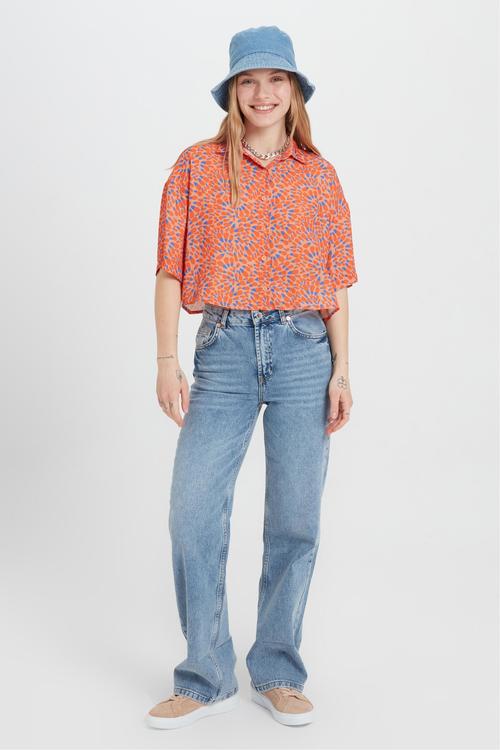  ÇİÇEK DESENLİ SMART BLUZ