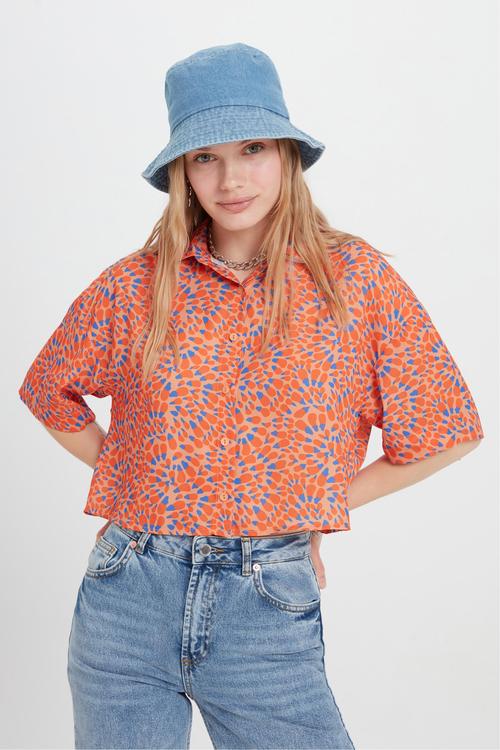  ÇİÇEK DESENLİ SMART BLUZ