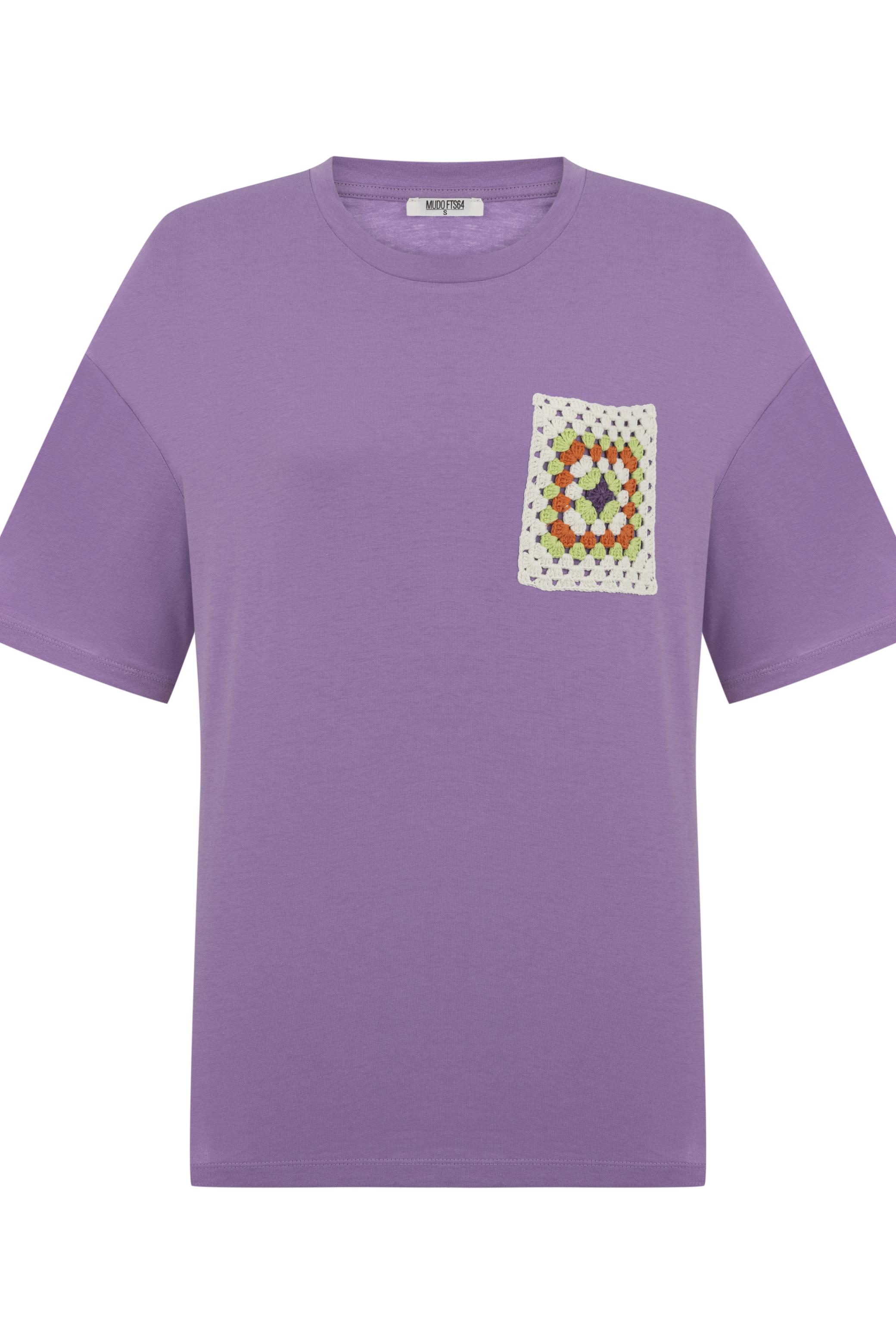 NAKIŞLI BİSİKLET YAKA KISA KOLLU T-SHIRT