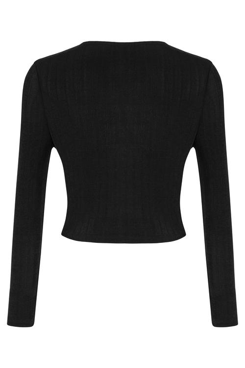  BAĞLAMA DETAYLI UZUN KOLLU BLUZ