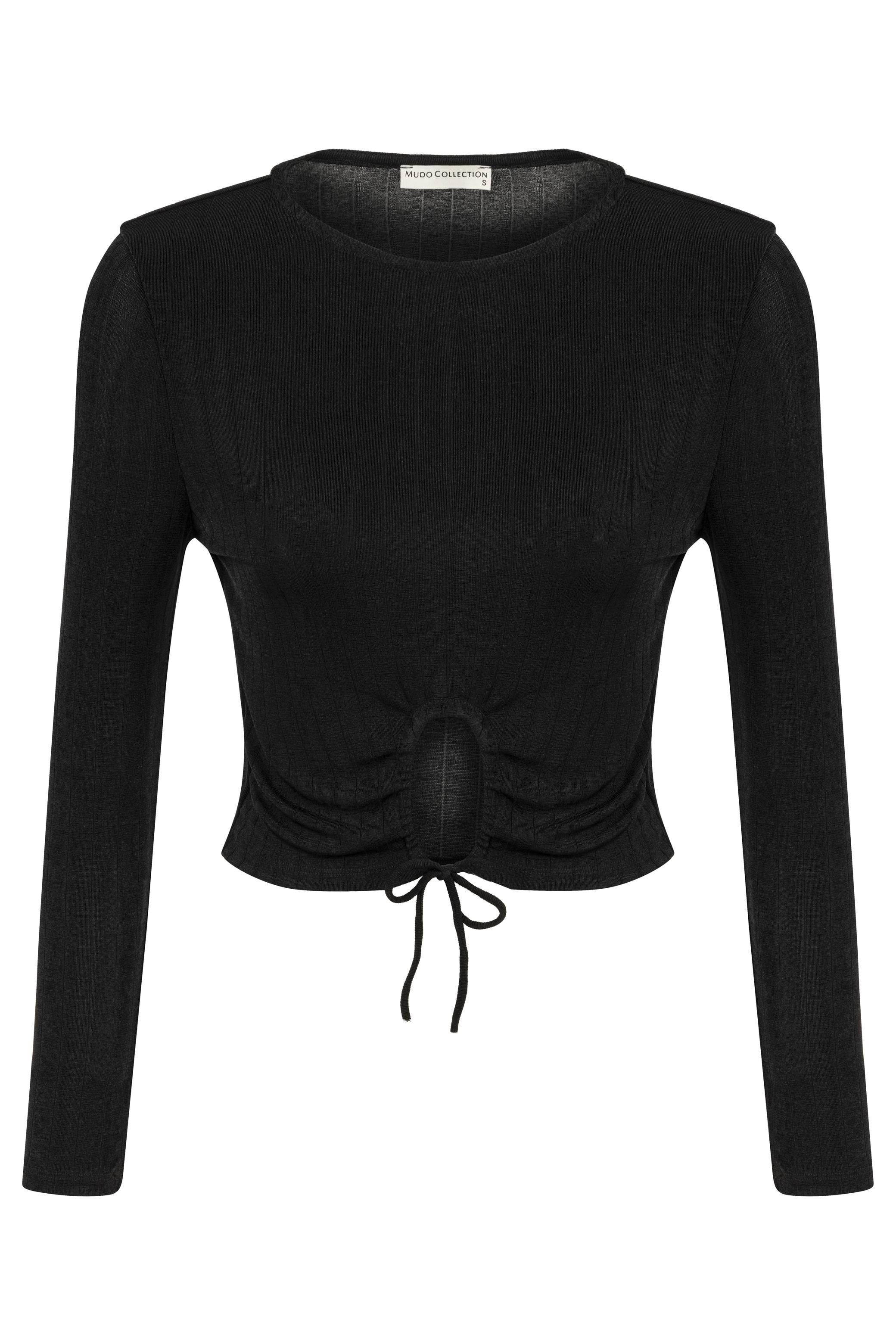 BAĞLAMA DETAYLI UZUN KOLLU BLUZ