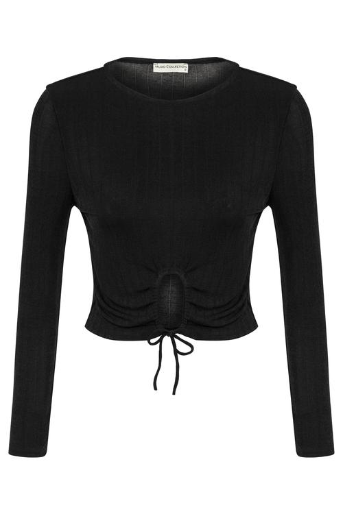  BAĞLAMA DETAYLI UZUN KOLLU BLUZ