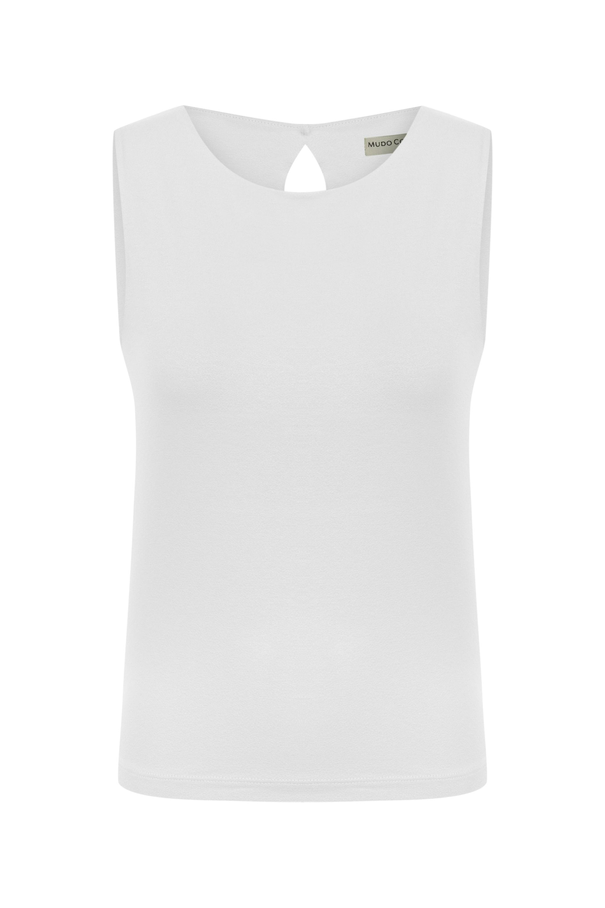 BİSİKLET YAKA KOLSUZ BLUZ