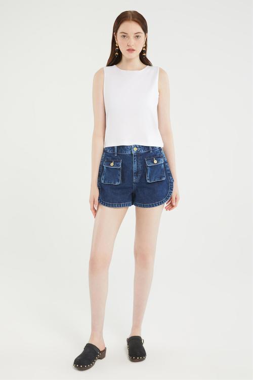  BİSİKLET YAKA KOLSUZ BLUZ