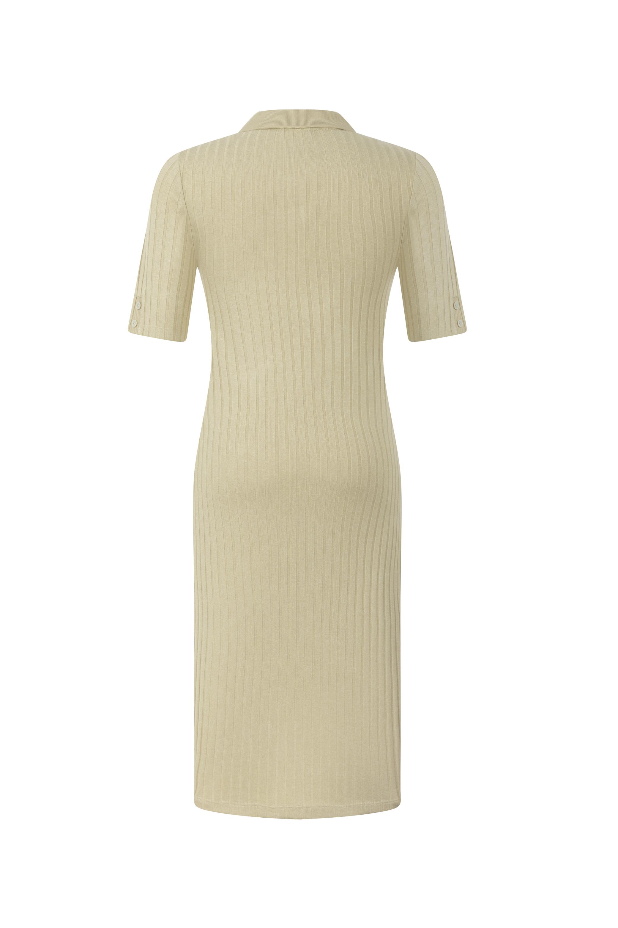 FİTİLLİ KISA KOLLU DAR KESİM MİDİ ELBİSE