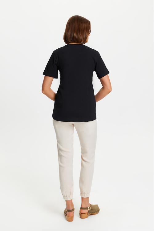  BİSİKLET YAKA KISA KOLLU BASIC T-SHIRT