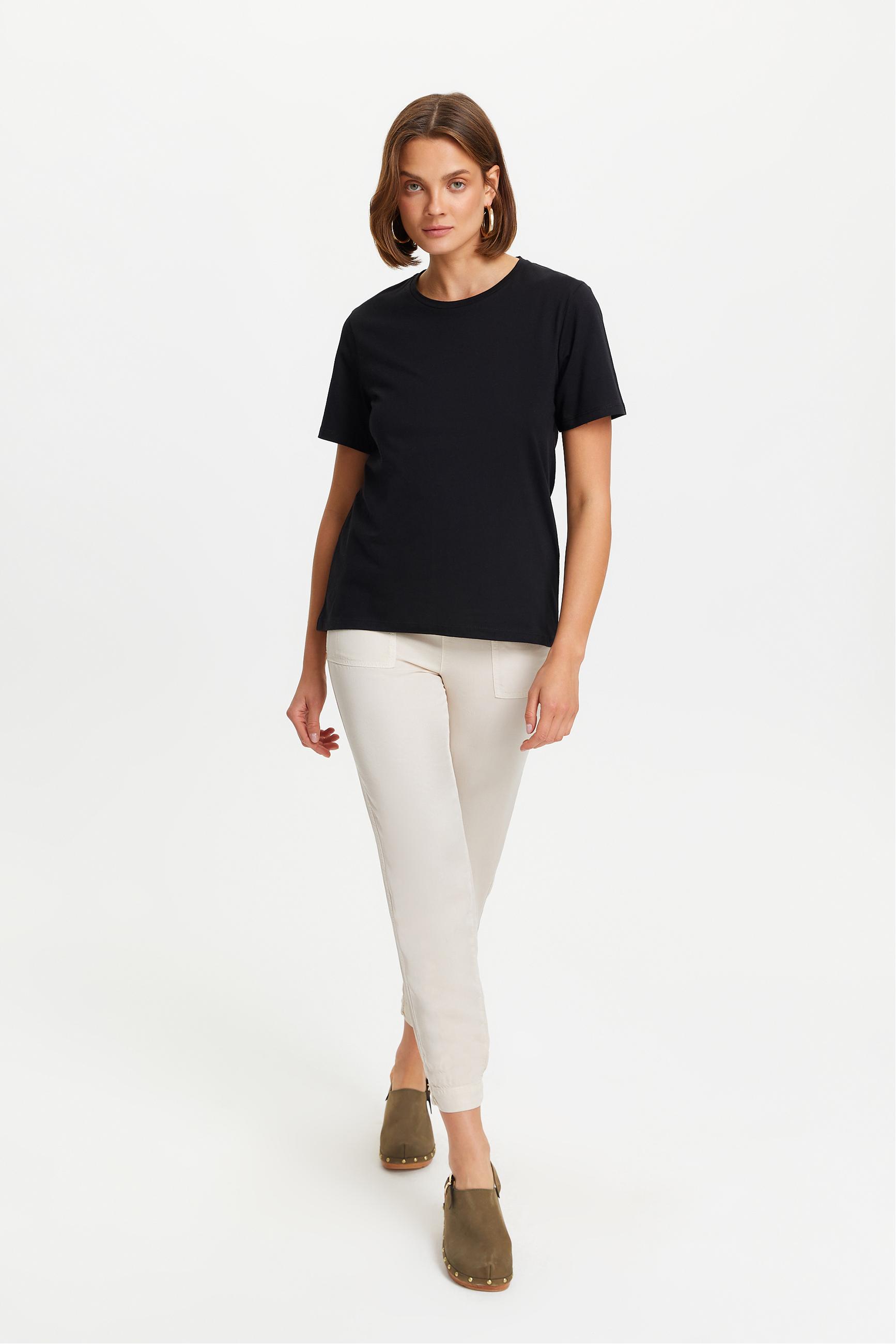 BİSİKLET YAKA KISA KOLLU BASIC T-SHIRT