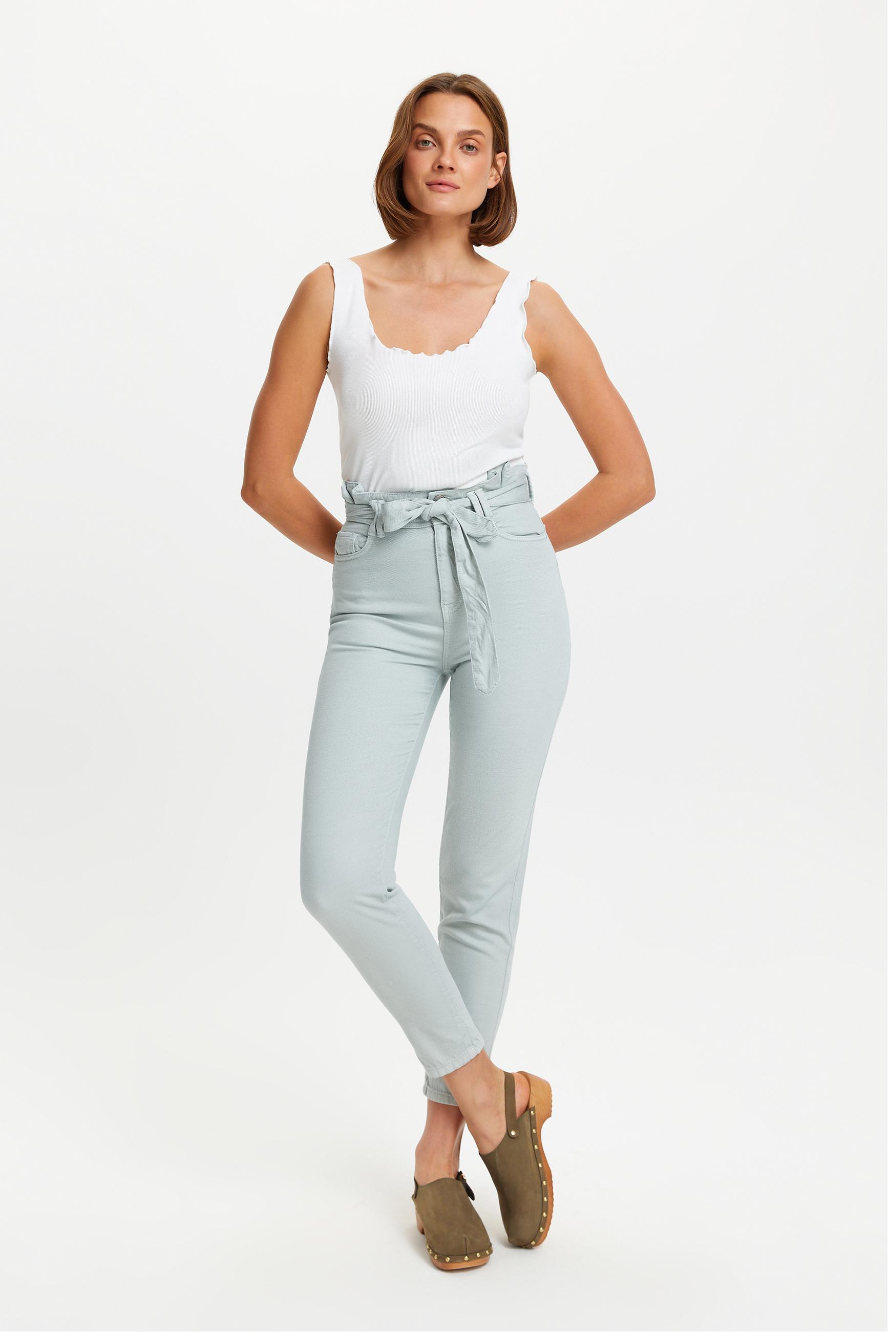 BELİ KUŞAKLI SLIM FIT PANTOLON