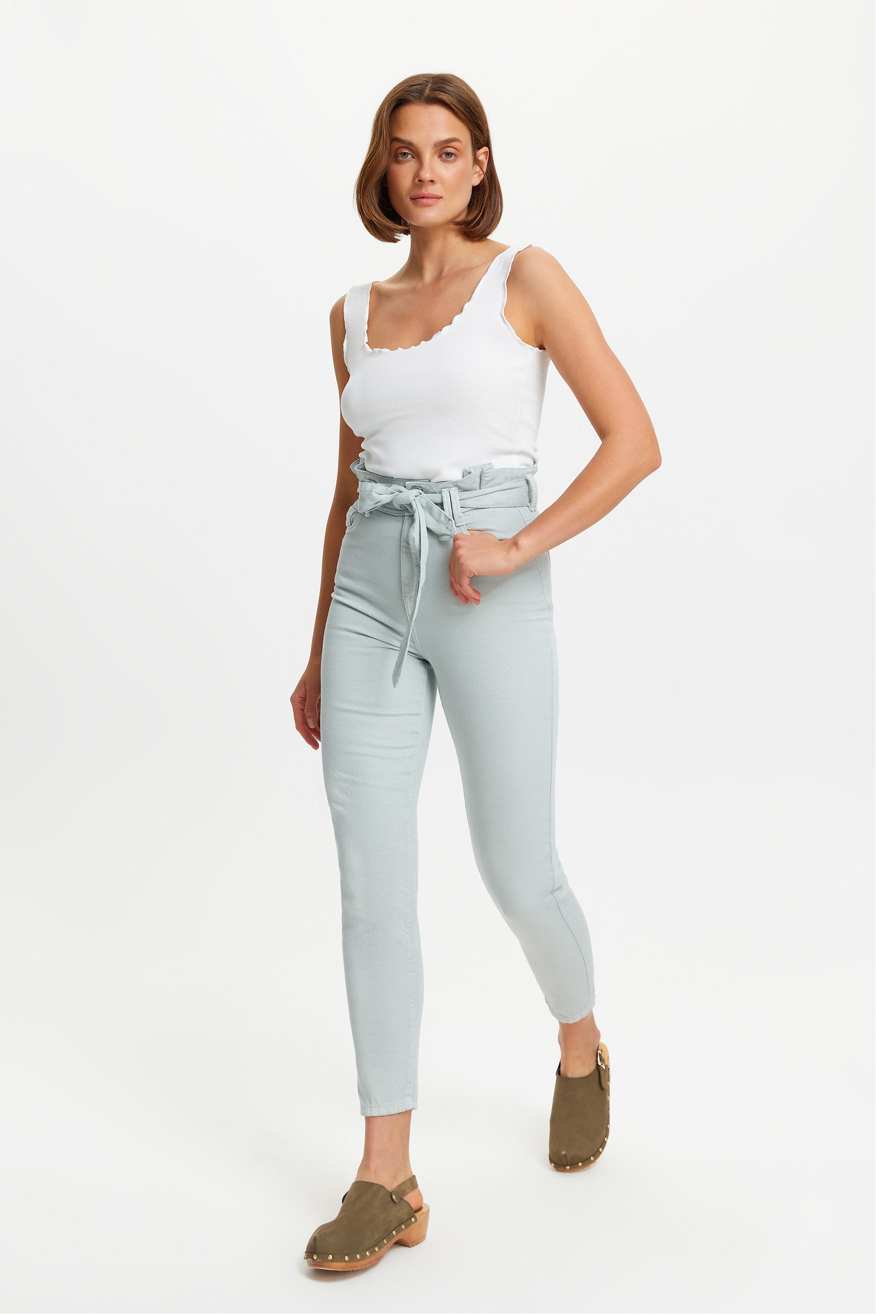 BELİ KUŞAKLI SLIM FIT PANTOLON