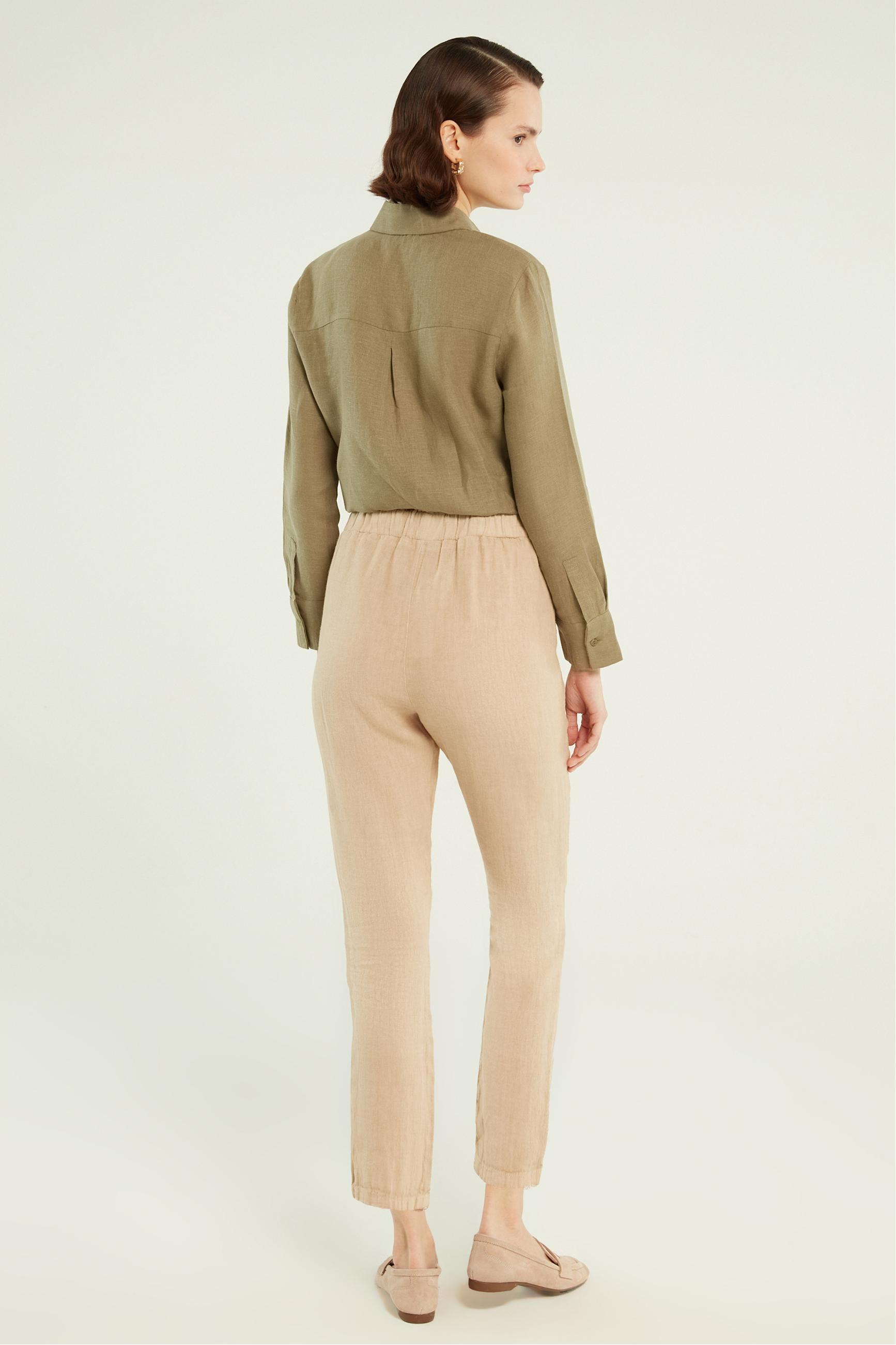 HAVUÇ KESİM KETEN PANTOLON