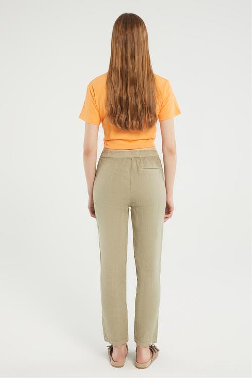  HAVUÇ KESİM KETEN PANTOLON